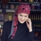 Turban Foulard chimio bambou Alhambra - cancer - christine headwear - rose comme femme