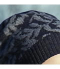 chapeau hiver chimio gris laine merinos cachemire - Christine headwear - Rose comme femme